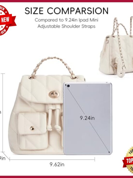 Small Backpack Purse with RFID Wallet, Large Capacity Wristlet for Women main image 7